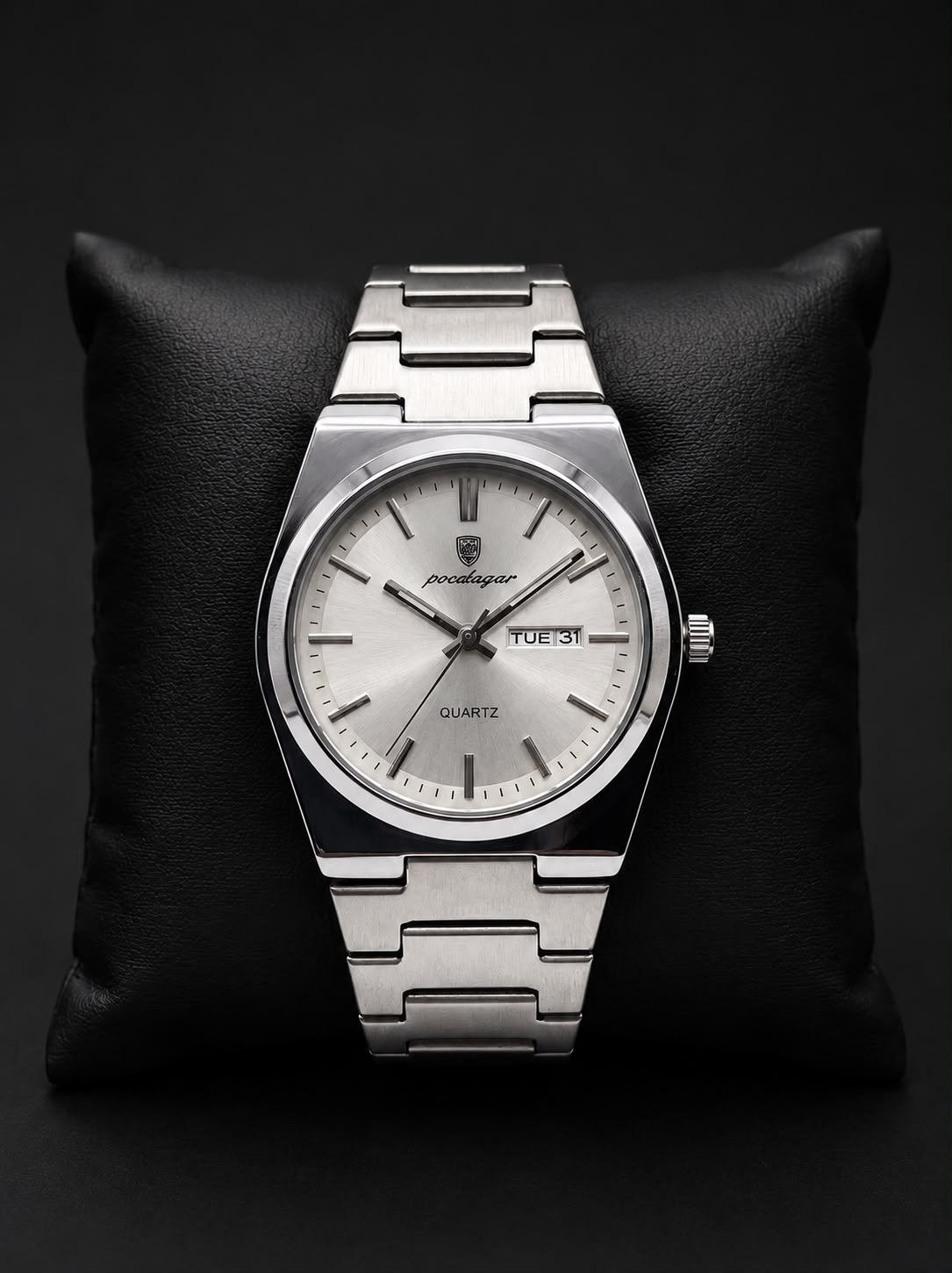 Pocatagar Quartz Stainless Steel Classic Minimalist Men's Watch