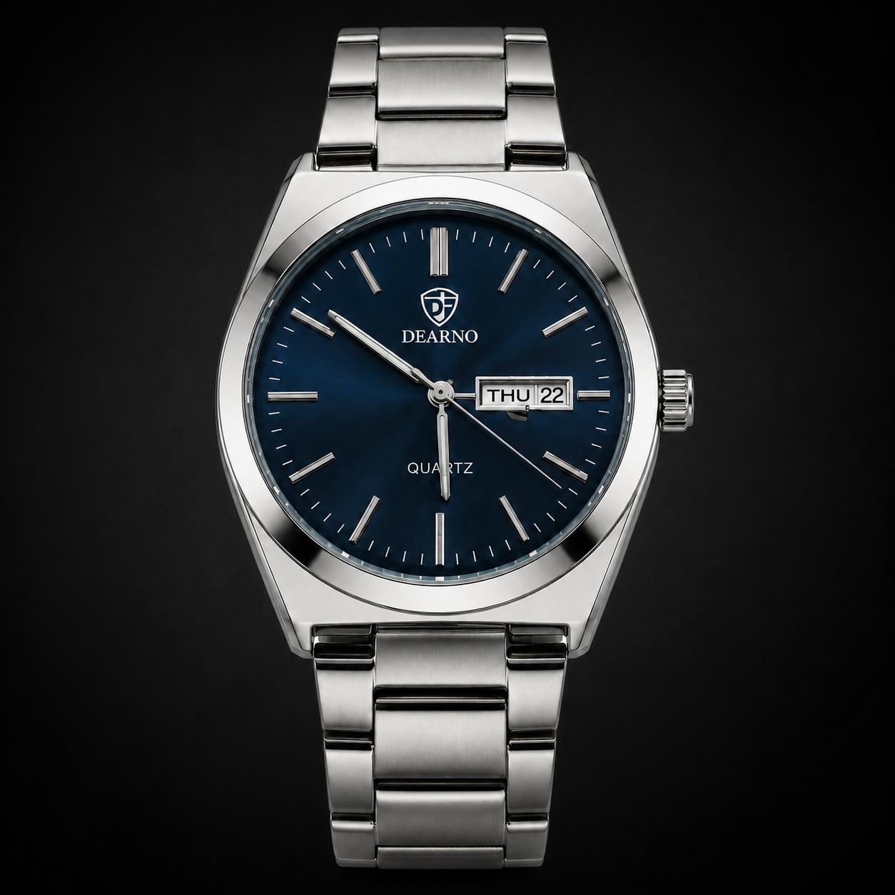 Dearno Quartz Classic Dual-Tone and Stainless Steel Men's Watch