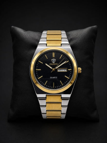 Dearno Quartz Classic Dual-Tone and Stainless Steel Men's Watch