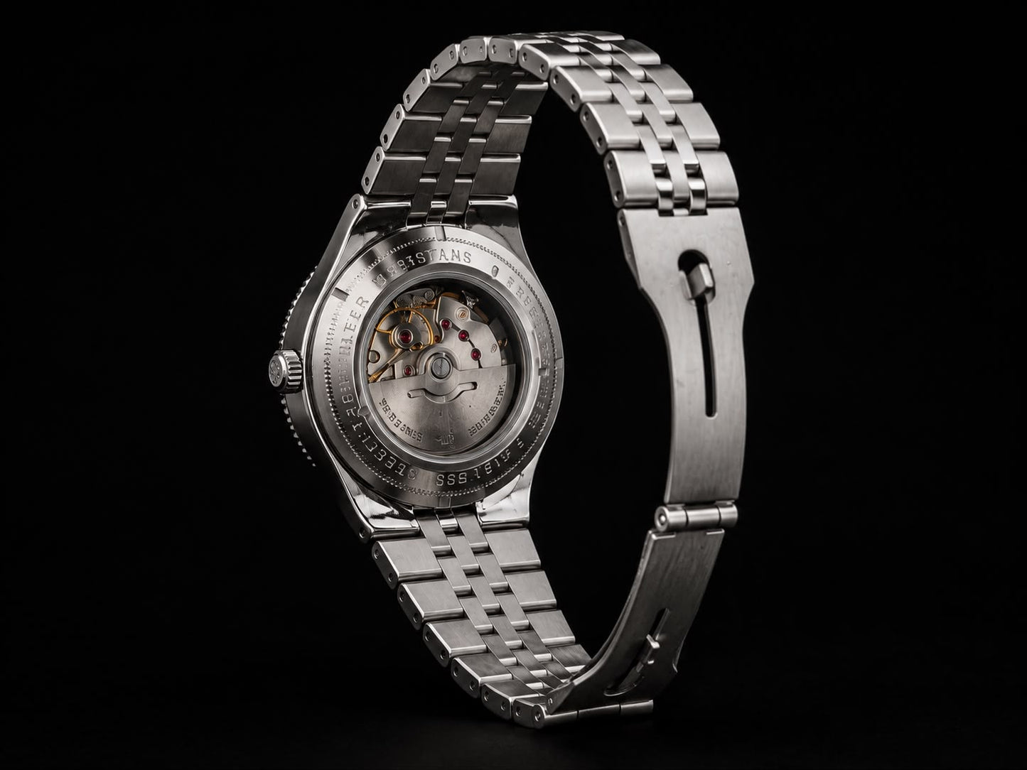 Luxury Semi-Automatic Mechanical Men's Watch – Stainless Steel Bracelet, Date Display,